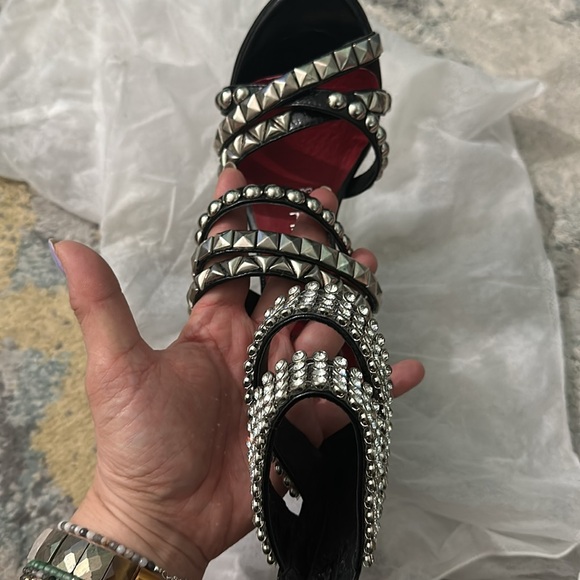 Jeffrey Campbell Ibiza Mel Studded Rhinestone back zip heels - Picture 4 of 5